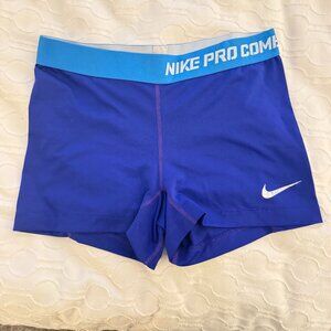 Nike Pro Combat Dri-Fit Purple Compression Stretch Shorts - M
